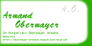 armand obermayer business card